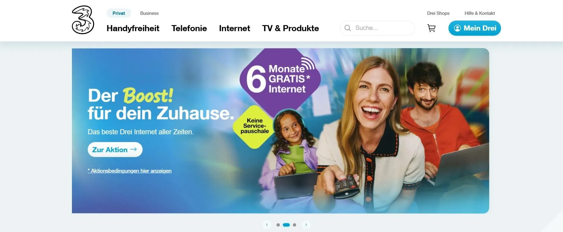 Drei Mobilfunkanbieter Startseite Drei Startseite